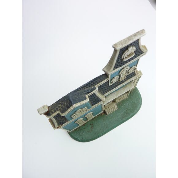 Vintage Cast Iron Victorian House Village Door Stop Cottage Shabby Chic - Picture 4 of 6